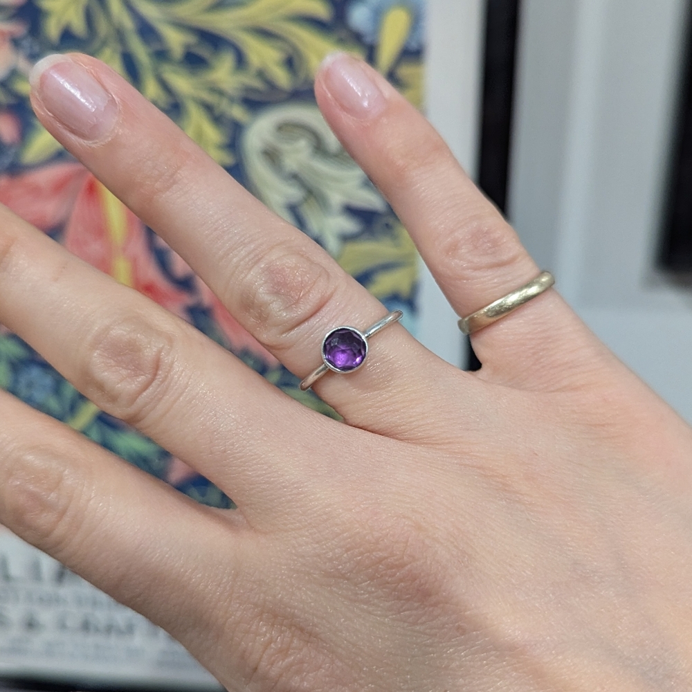 Pandora Synthetic Amethyst February Birthstone Ring (Discontinued)